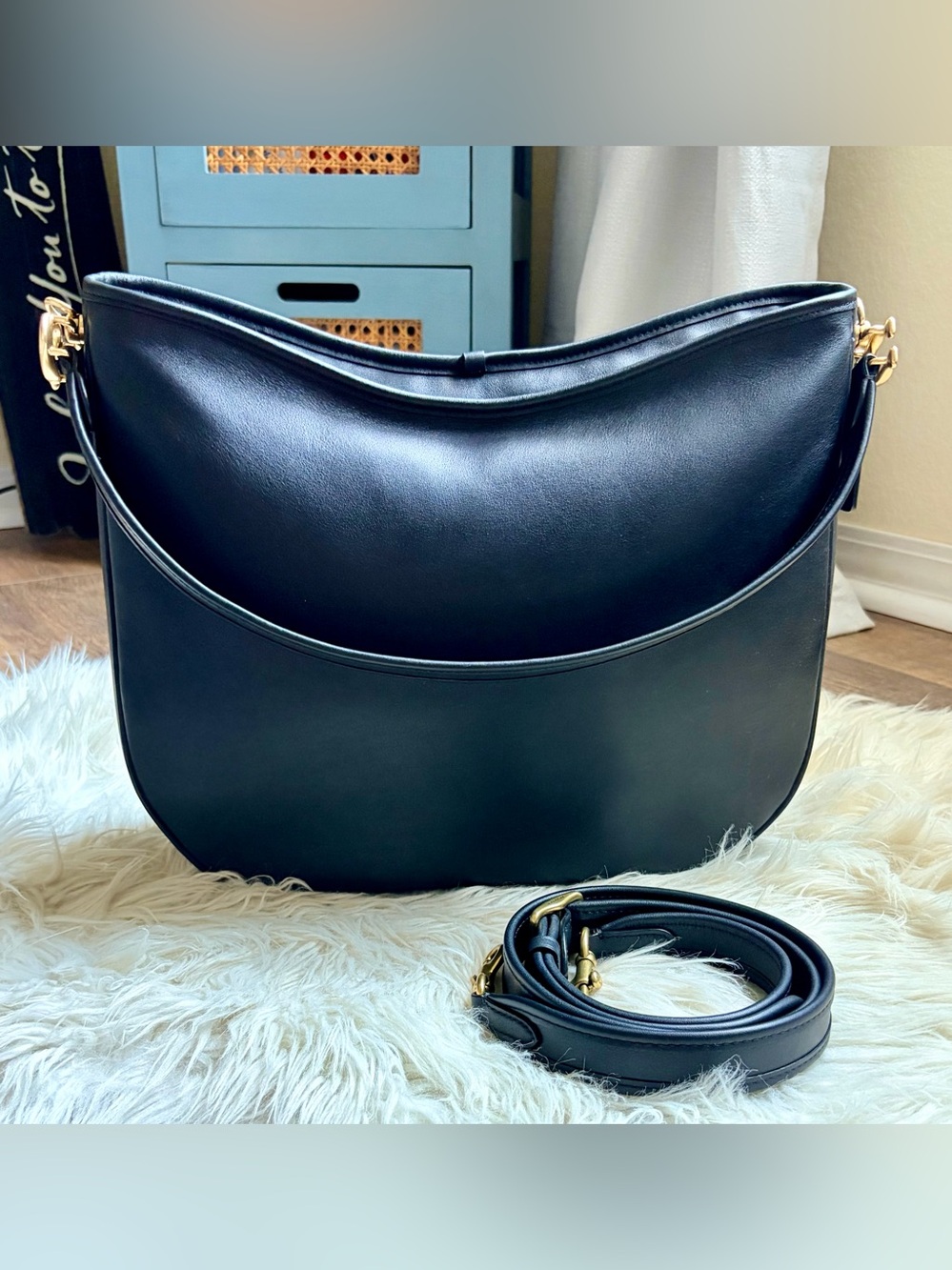 Coach Soft Tabby Hobo Calf Leather B4/Black - Picture 3 of 17